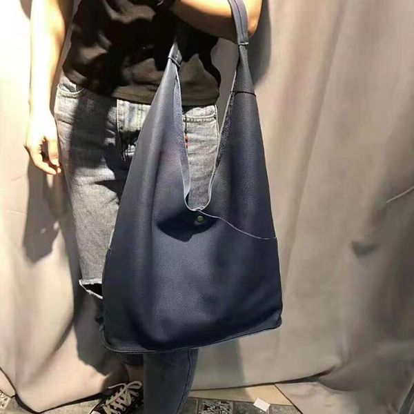 

classic leather handbag tote for women natural cowskin simple shoulder bag woman leather bucket composite handbag