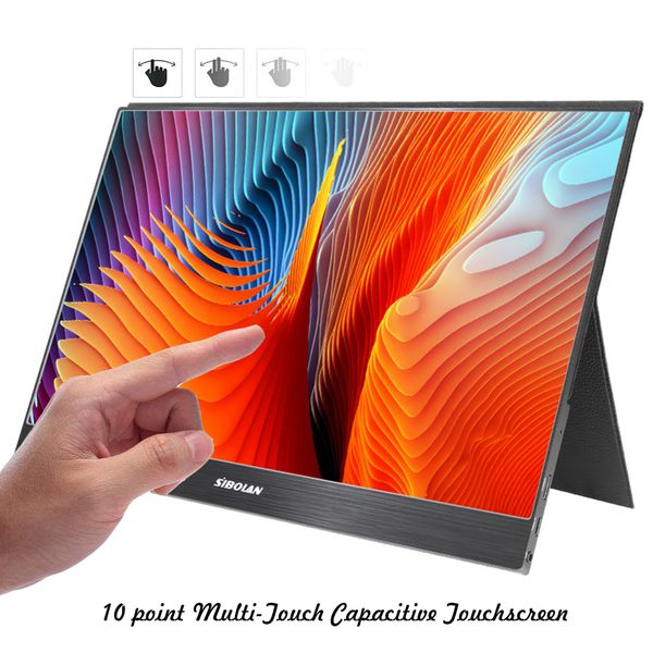 

Sibolan 6 15 6 inch touch creen portable monitor ip 1080p with hdmi input 5mm ultra lim