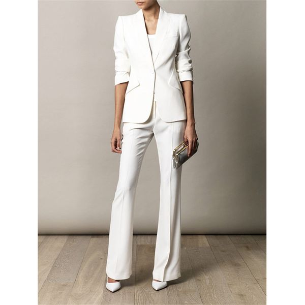 

women suits custom designed office uniforms female business women suits slim fit formal pants for weddings lady pants, White;black