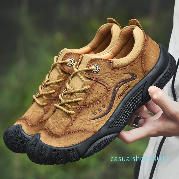 

2019 style fashion men shoes casual genuine leather male flats sneakers nice lace up shoe man platform shoes foe men c11, Black