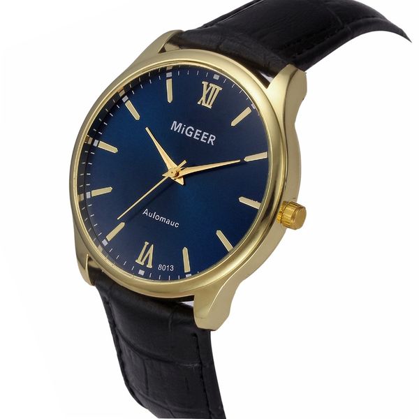 

wholesale fashion men roma design business leather watch new 2019 mens male casual leisure quartz wrist watches, Slivery;brown