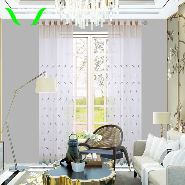 

custom gauze curtains finished pure white curtains bedroom living room study landing screens