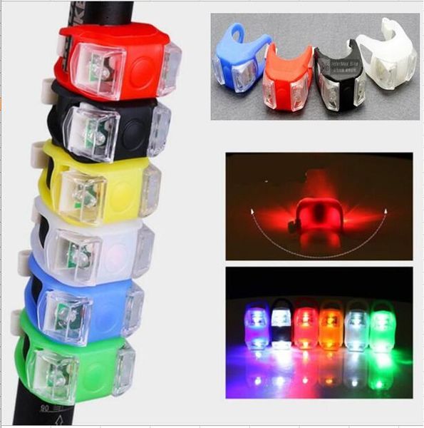 

bicycle silicone frog lamp warning double led flash bicycle light led bicycle flashlight bike light battery bike head lights
