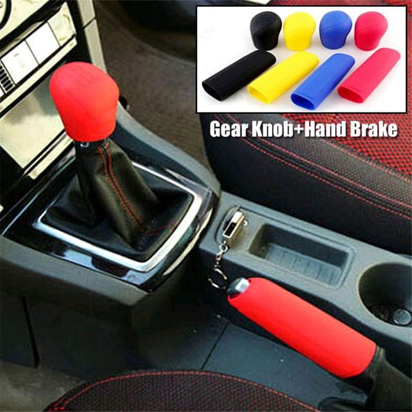 

2 pcs car stalls silicone grips handbrake cover car pendant stalls cover for