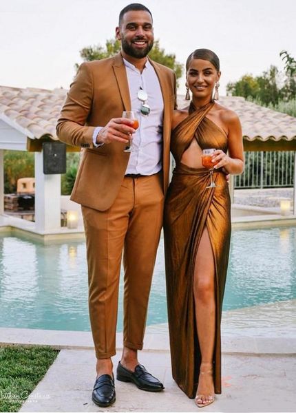 

fashion brown groom tuxedos peak lapel slim fit groomsmen wedding tuxedos popular men formal blazer prom jacket suit(jacket+pants+tie) 330, Black;gray