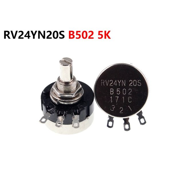 

single turn carbon film potentiometer rv24yn20s b502 5k adjustable resistor