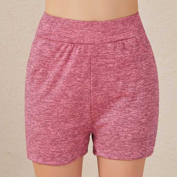 

women's sports shorts workout running fitness high waist yoga shorts outdoor leisure wild sweat absorbent, Black;blue