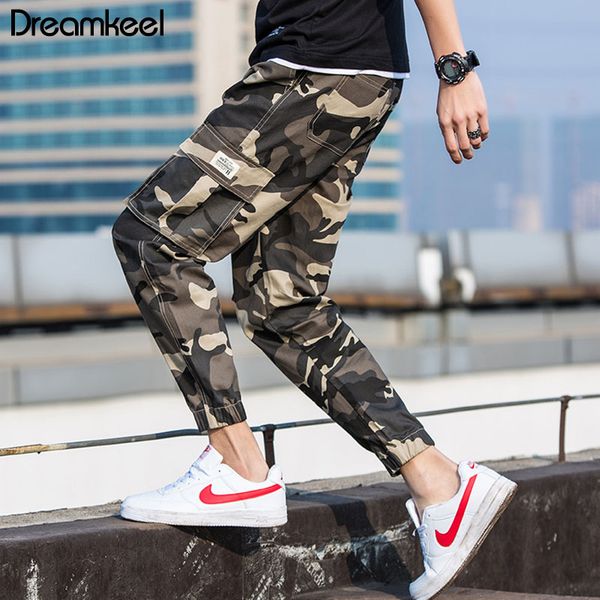 

2019 new hip hop pant streetwear men side pocket black joggers trousers casual tatical pant y