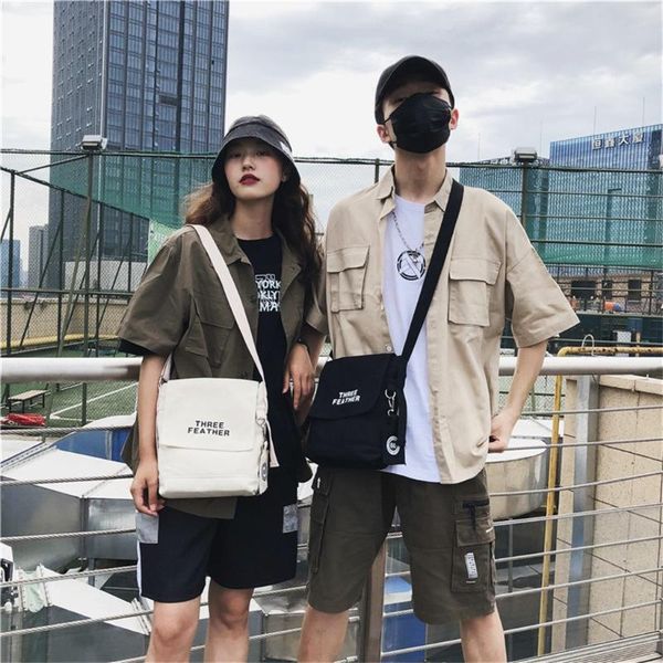 

men women canvas shoulder bag ladies casual outdoor sports zipper coin purse handbag travel crossbody bags bolsa feminina