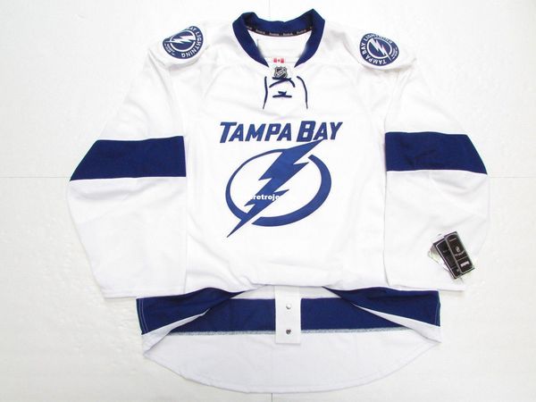 

custom tampa bay lightning away hockey jersey stitch add any number any name mens hockey jersey xs-6xl, Black;red