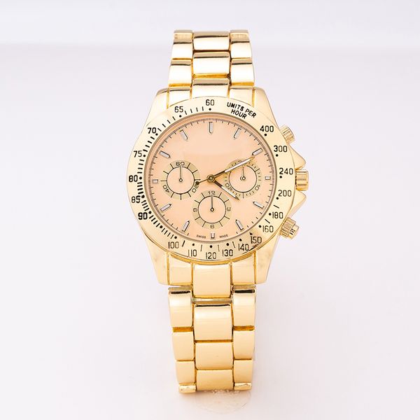 

Men's top rose gold watch three eyes calendar quality 2019 ladies fashion business watch rose gold stainless steel gift Relogio Montre homme