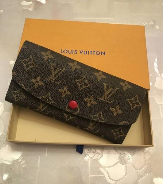 

2017 new l bag billfold plaid pattern women wallet men pure high end luxury de igner l wallet with box