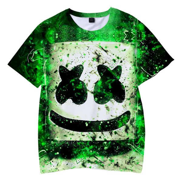 

marshmello music talent 3d детская модная футболка уличная одежда повседневная одежда для мальчиков и девочек летняя футболка с коротким рук, White;black