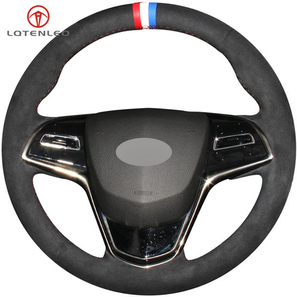 

black suede diy car steering wheel cover for cadillac ats ats-l 2013-2019 cts 2014-2017 elr 2014-2018