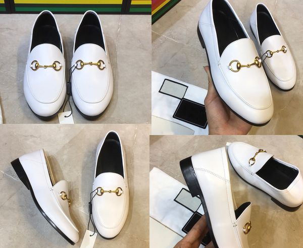 

new mules princetown men women fur slippers mules flats genuine leather designer fashion metal chain ladies casual shoes us 5-12, Black