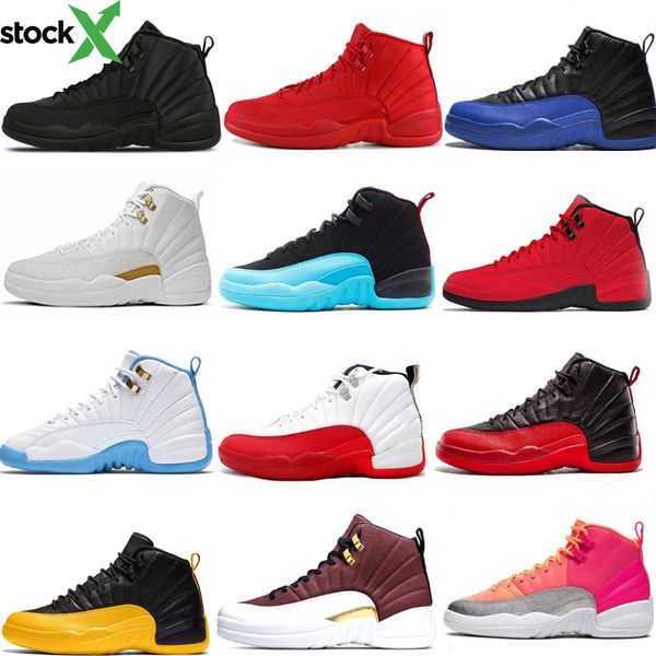 

12 12s basketball shoes for mens winterized gym red white black playoffs flu game royal ball punch university shoe size 7-13