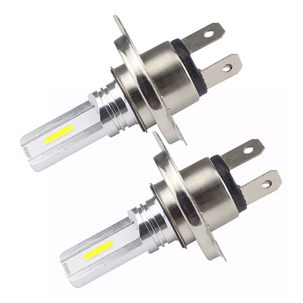 

2pcs car fog light cob h4 30w led headlight dc12v-24v 6500k highlight turn signal lamp bulb