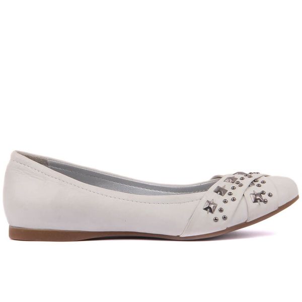 

sail-lakers white leather women ballerina daily shoes, Black