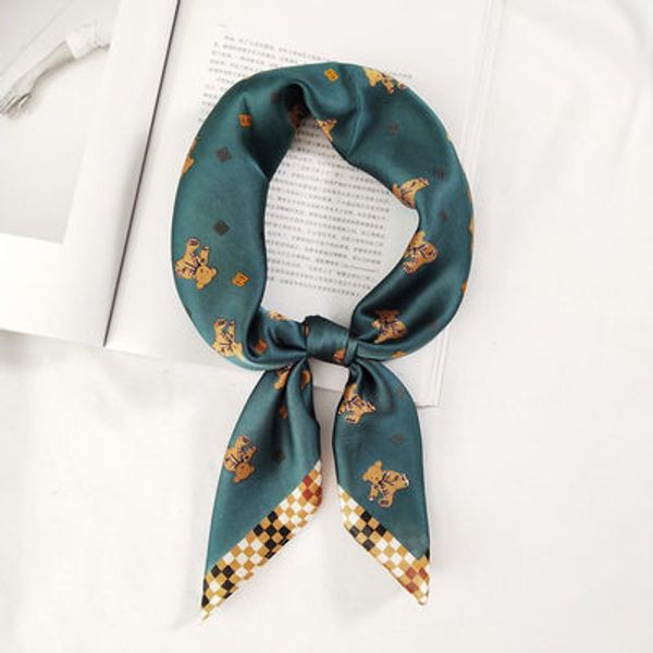 

конструктор шарфы малый винтажная диапазона волос женщин площади шарф платок бандана silk feel сатин, Blue;gray