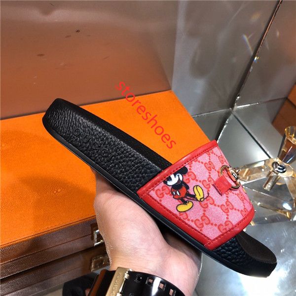 

men women sandals with correct flower dust l bag shoes snake print slide summer luxury designer slippers, Black;grey