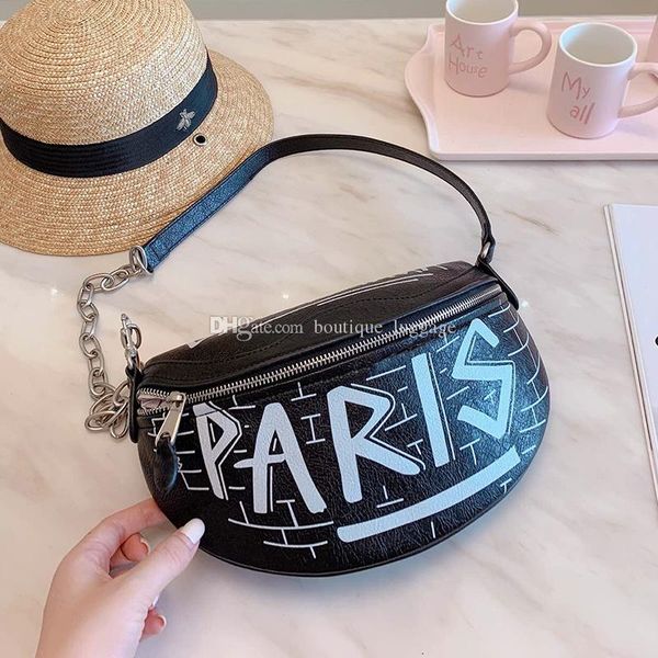 

bag women designer luxury waist bags purses letter embroidered shoulder bags crossbody bag chain sac a main 2019 brand bags