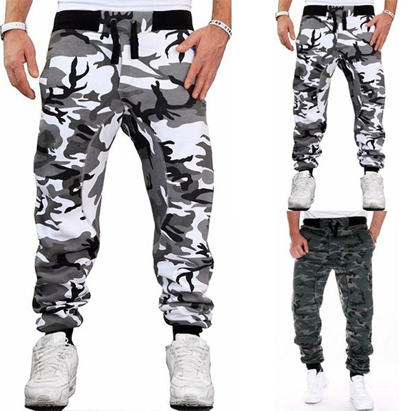 

camouflage jogger pants men 2020 pure cotton mens spring autumn pencil harem pant men comfortable trousers camo joggers, Black