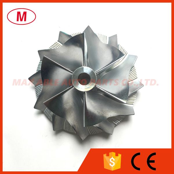 

gt15-25 729612-0005 38.62/52.19mm 6+6 blades high performance turbo aluminum 2618/milling/billet compressor wheel for mg 1.8