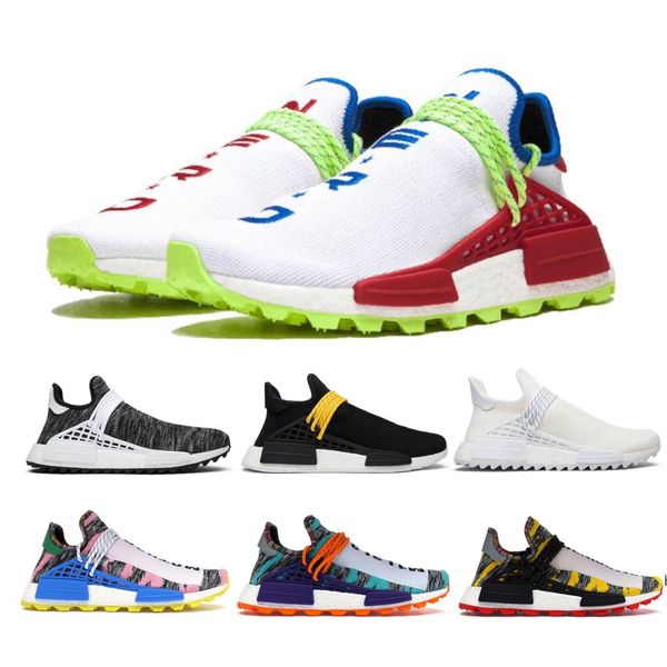 

bbc multi color nmd human race running shoes hu pharrell solar pack mother orange black red oreo mens womens sneakers trainers