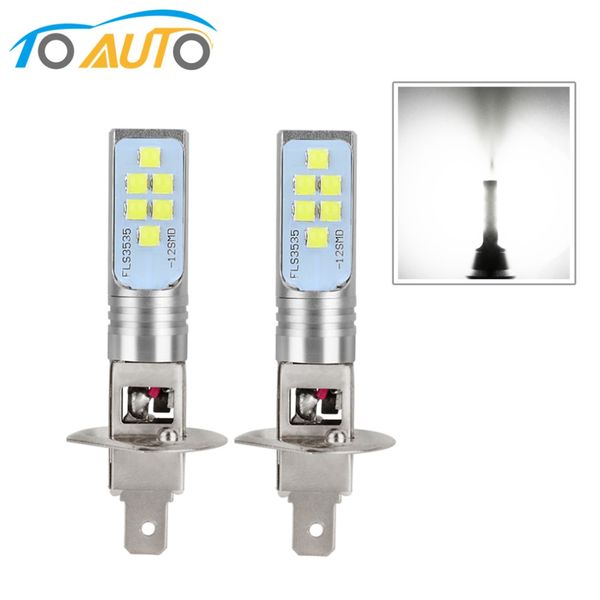 

2pcs h1 h3 led bulbs car fog lamp super bright 1400lm 6000k white driving day running lamp car lights dc 12v 24v auto