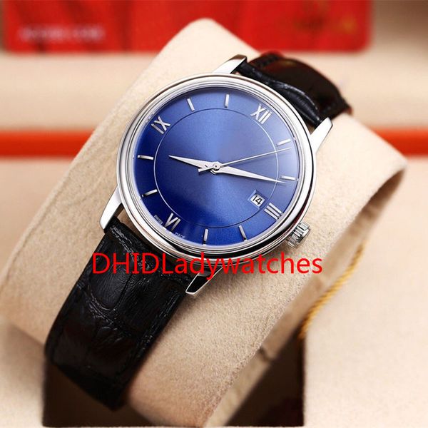 

sports mens watch 8215 automatic mechanical movement auto date 316l stainless steel case sapphire mirror calfskin strap luxury watch x28, Slivery;brown