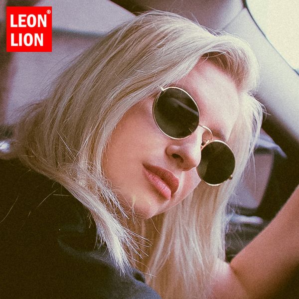 

leonlion 2020 овальный ретро градиент солнцезащитные очки женщины/мужчины очки улице избили торговые зеркало старинные очки солнечные очки u, White;black
