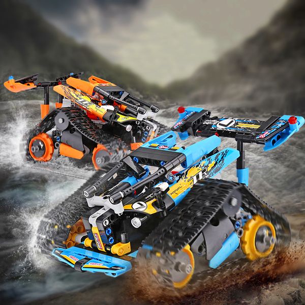 Tracked Racer Programmazione Crawler Stunt Car Building Blocks Technic RC 13033 13037 Mattoni 42095 Modello Educazione per bambini Regali di Natale Giocattoli di compleanno per bambini