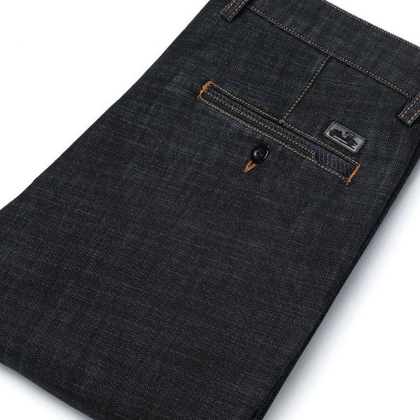 

men's designer jeans simple pants new autumn and winter casual black thick stretch hip hop street fashion wide pants, Blue