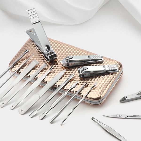 

16 pcs stainless steel nail clipper cutter trimmer ear kit manicure set pedicure toe art pince coupe ongles orteil cortaunhas