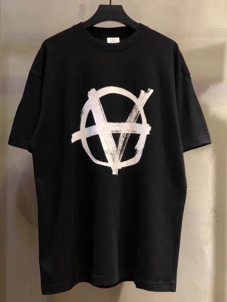 

vetement vtm fashion vintage loose t-shirt hiphop for men women summer designer rapper casual fashion tees gunn, White;black