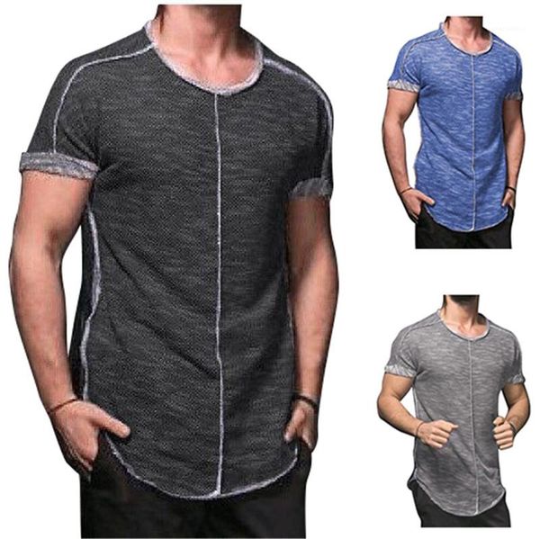 

лето с коротким рукавом экипаж шеи тройники mens простой стиль основные tops casual solid color мужские футболки, White;black