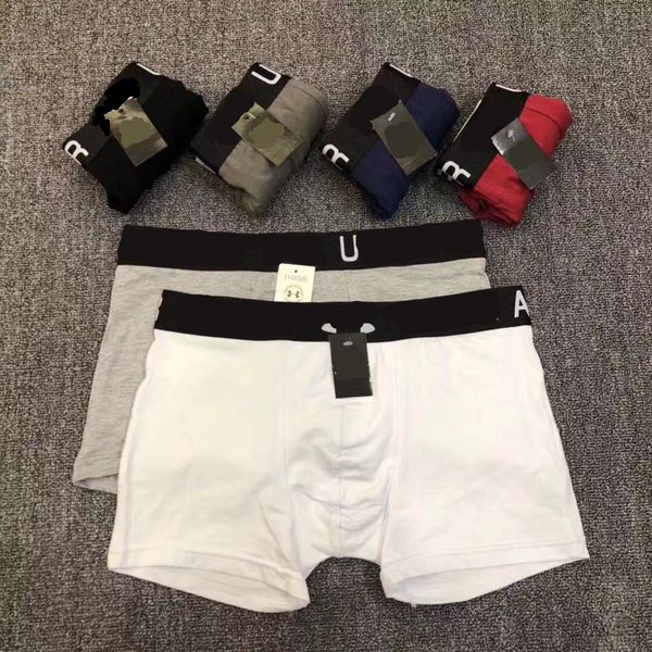 

luxury mens designer boxers brand underpants classic mens boxer casual shorts underwear luxury breathable underwears 3 pieces c1, Black;white