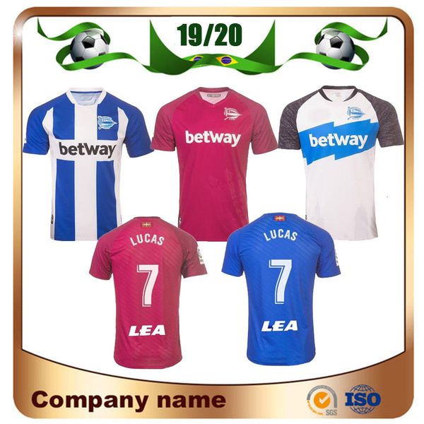 

19/20 deportivo alaves soccer jerseys home blue jersey 2020 away red guidetti duarte lucas soccer shirt laguardia r. sobrino football unifor, Black;yellow