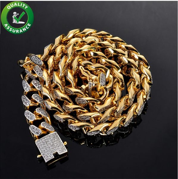 

iced out chains designer necklace hip hop jewelry mens luxury gold cuban link chain bling diamond fashion statement pandora style charms, Silver