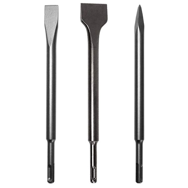 

chisel set 3-piece sds-plus:spade chisel ,flat ,point chisel/universally applicable