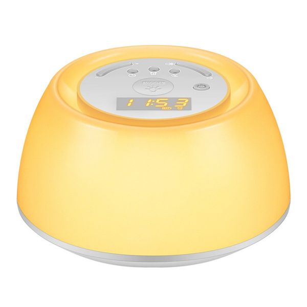 

new supply colorful led wake-up light sunrise and sunset intelligent control bedside lamp multi-function alarm clock atmosphere light