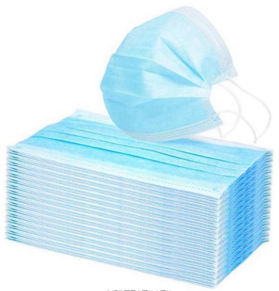 

in stockdisposable face masks disposable 3 layers dustproof mask facial protective masks set anti-dust mask dhl