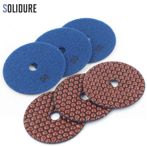 

3pcs copper bond 4 inch 100mm diamond dry grit 30 polishing pads for polishing granite,marble engineered stone and concrete