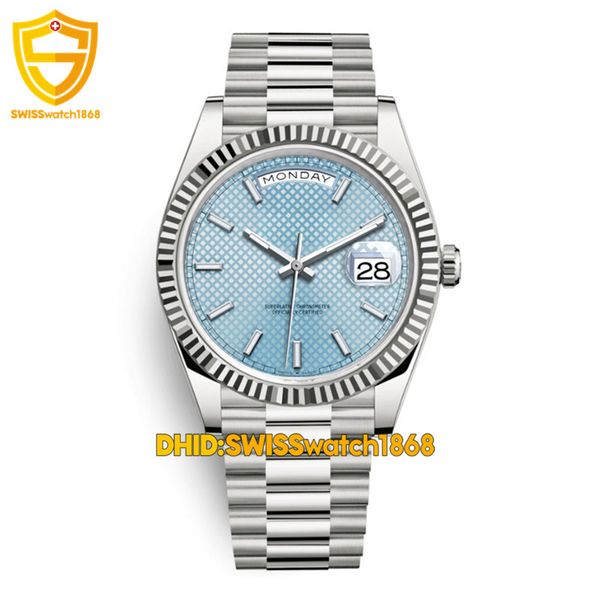 

9 color luxury mens watches 228239 day-date japan miyota 8285 automatic movement watch 316l stainless steel case strap wristwatches atch, Slivery;brown
