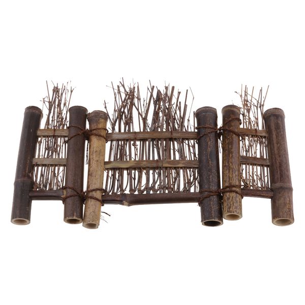 

mini natural bamboo fence screen miniature home garden bonsai decor