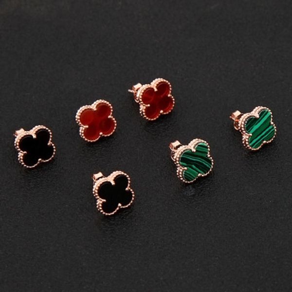 

small clover earring women vintage earrings stud party gift jewelry gift, Golden