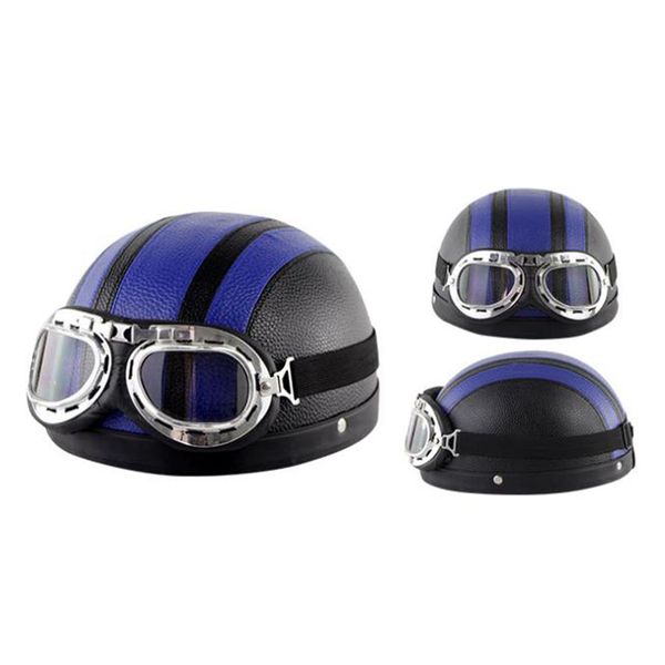 

men women protection motorcycle sunscreen helmet half visor easy wear ventilate detachable with goggles cycling safety windproof