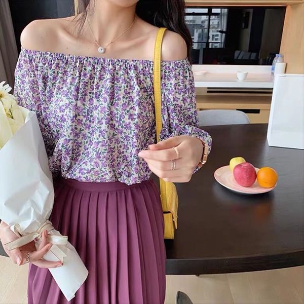 

цветочные любители allin серия цветочных рубашки женская потерять один линию воротник без бретелек верхнего и цветов плечевого ремня цветы з, White