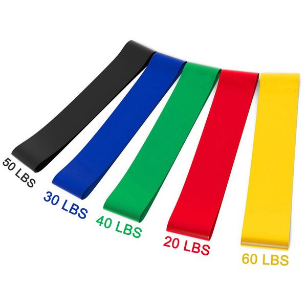 

5pcs/set resistance bands pilates sports workout rubber loop bodybuilding strength fitness gym athletic expander yoga expander