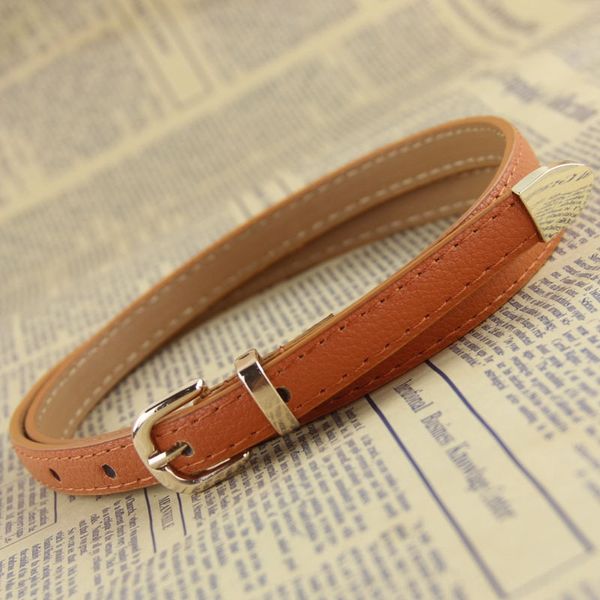 

all-match thin decorative women's belt women's all ma belt tide waist chain tide, Black;brown